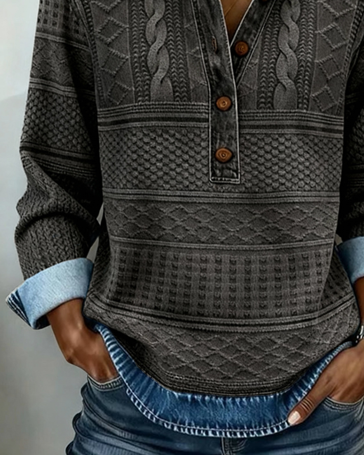 Zybelle | Lockerer Pullover mit Knöpfen