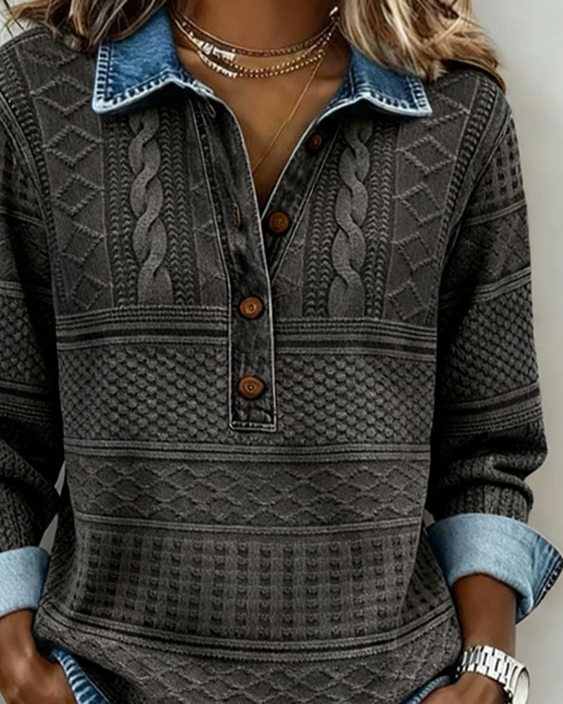 Zybelle | Lockerer Pullover mit Knöpfen