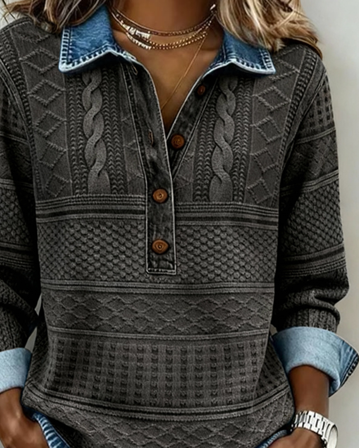 Zybelle | Lockerer Pullover mit Knöpfen