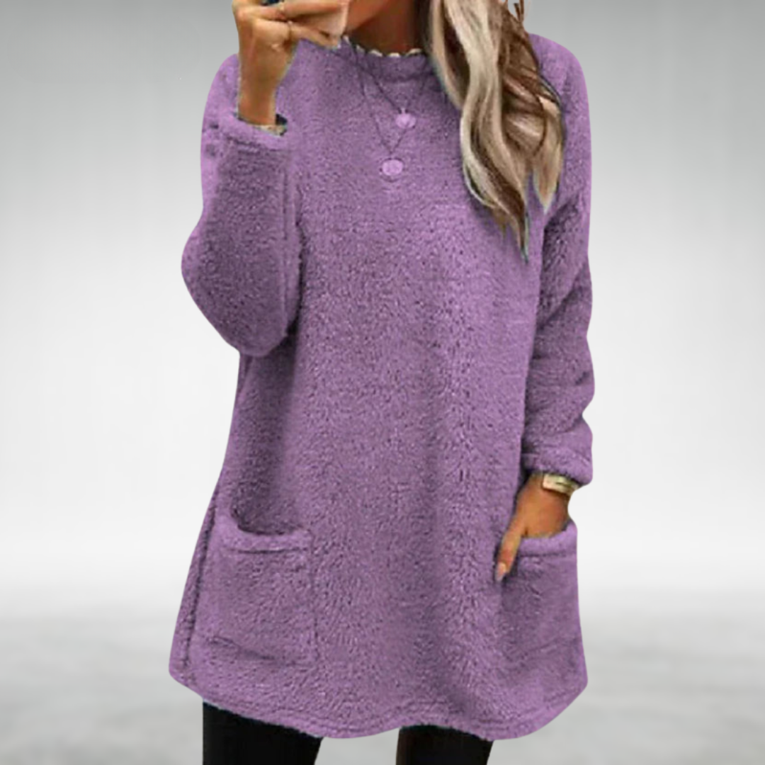 Aubrey | Langer Fleece-Pullover