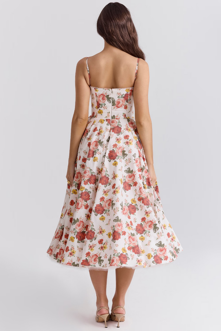 Lieselotte | Tailliertes Kleid mit Spaghetti-Trägern