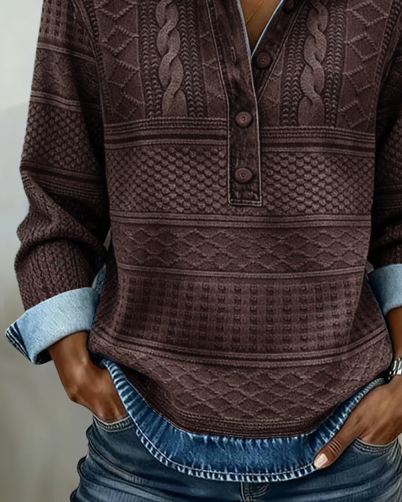 Zybelle | Lockerer Pullover mit Knöpfen