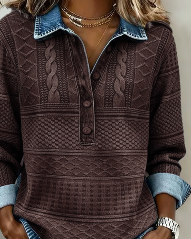 Zybelle | Lockerer Pullover mit Knöpfen