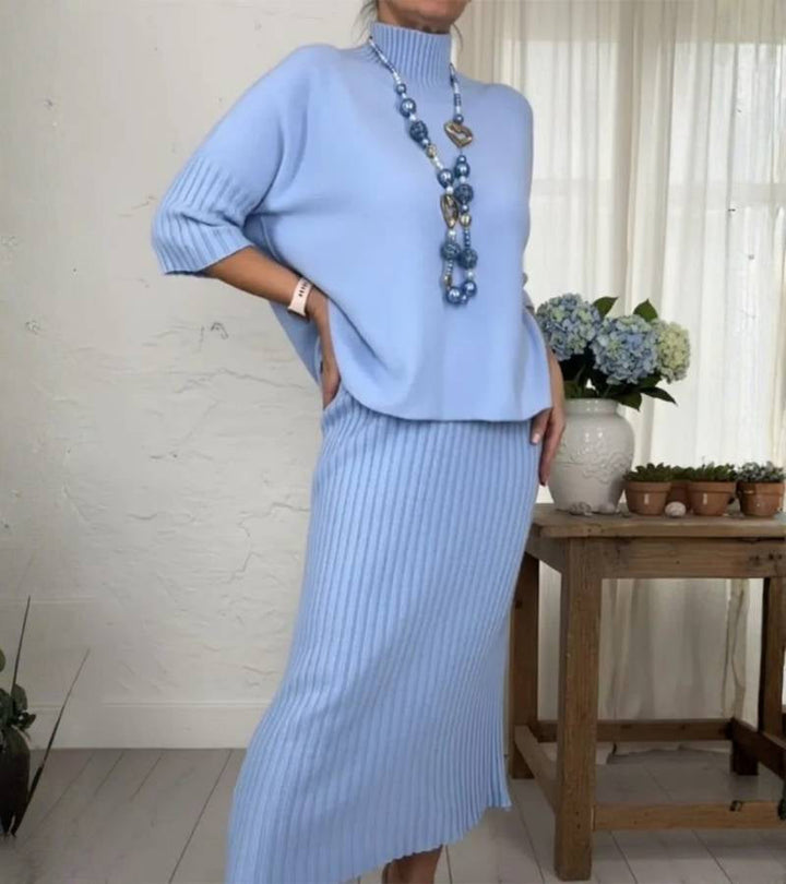 Vilma | Strickset aus Bluse und Rock