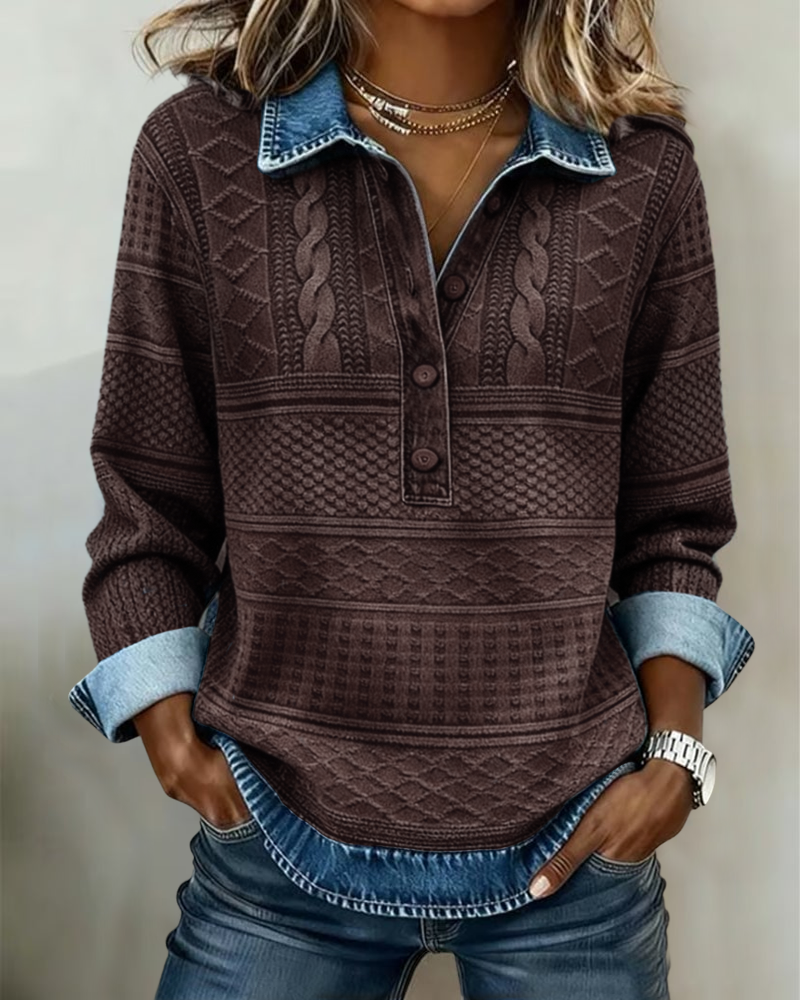 Zybelle | Lockerer Pullover mit Knöpfen