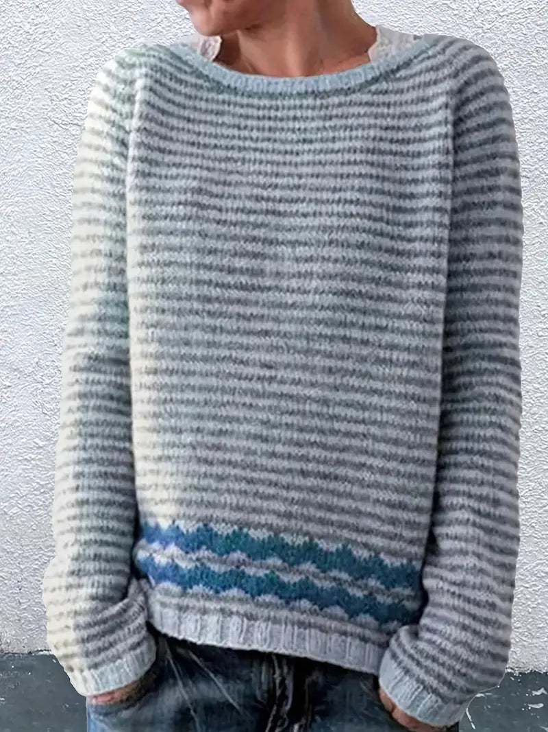 Karylle | Gestreifter Strickpullover