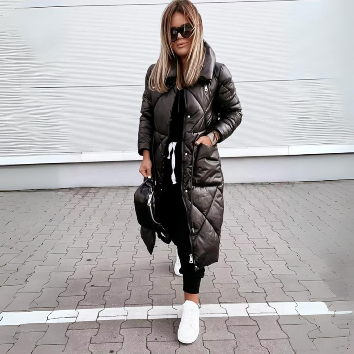 Althea | Lange Wattierte Baumwolljacke