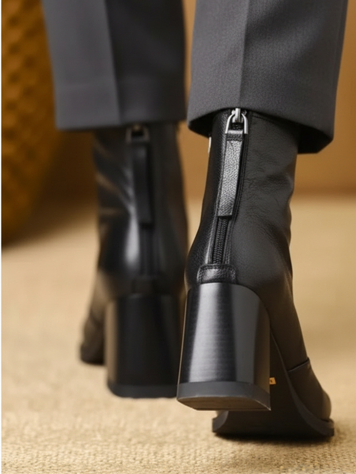 Jannete | Leder-Stiefeletten