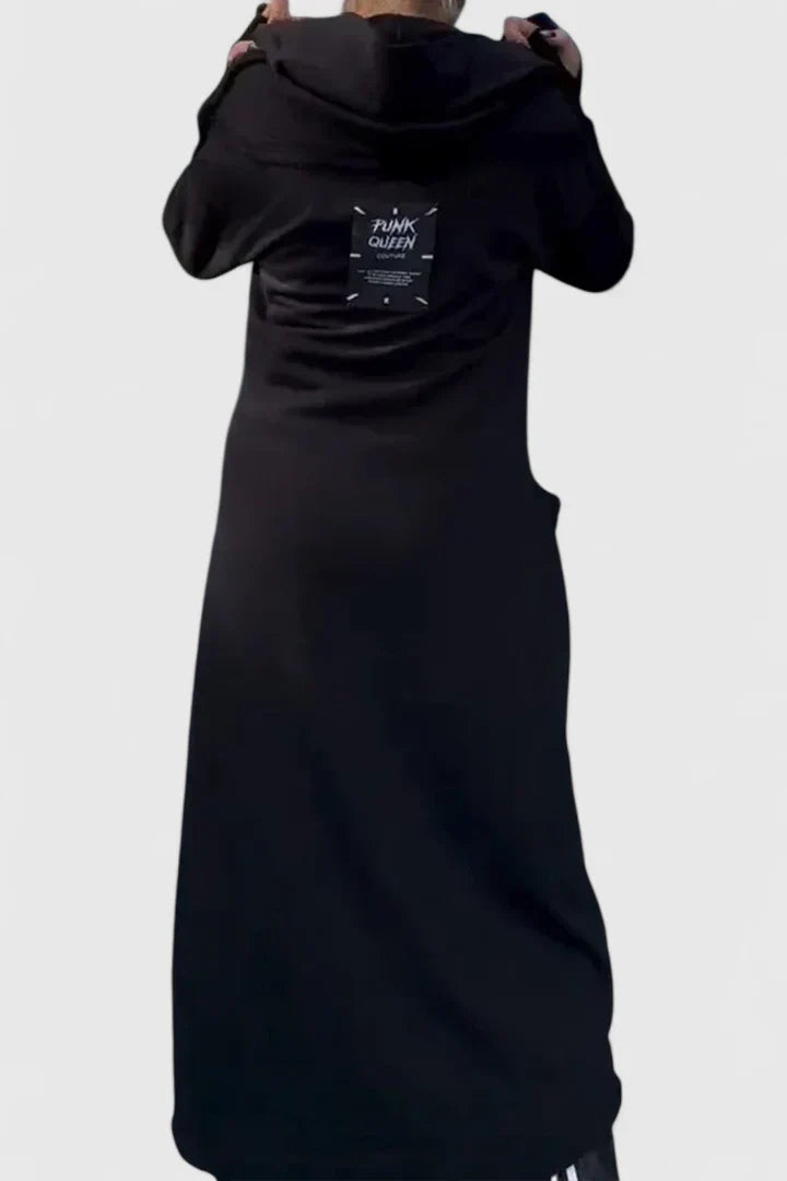 Jessamine | Seitlicher Reißverschluss Kapuzen-Cardigan