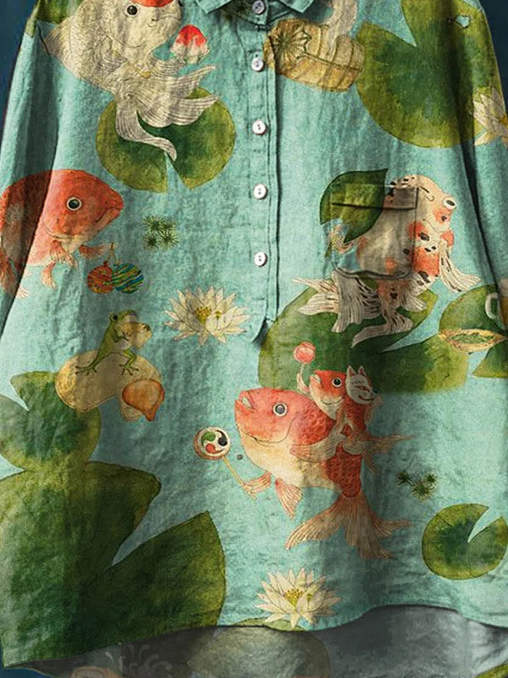 Sigrid | T-Shirt mit Fisch-Print