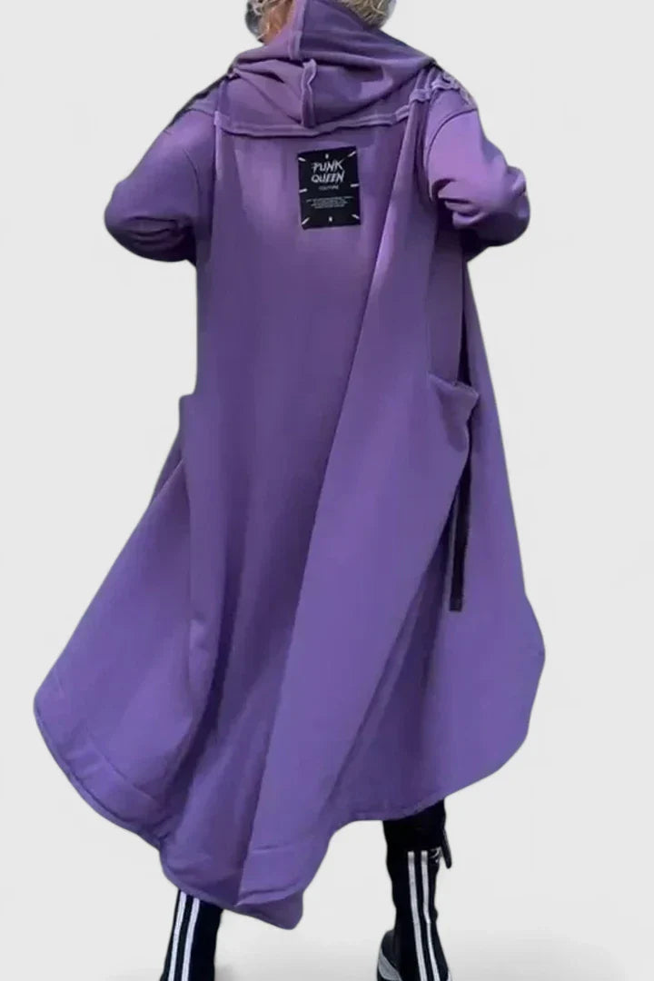 Jessamine | Seitlicher Reißverschluss Kapuzen-Cardigan