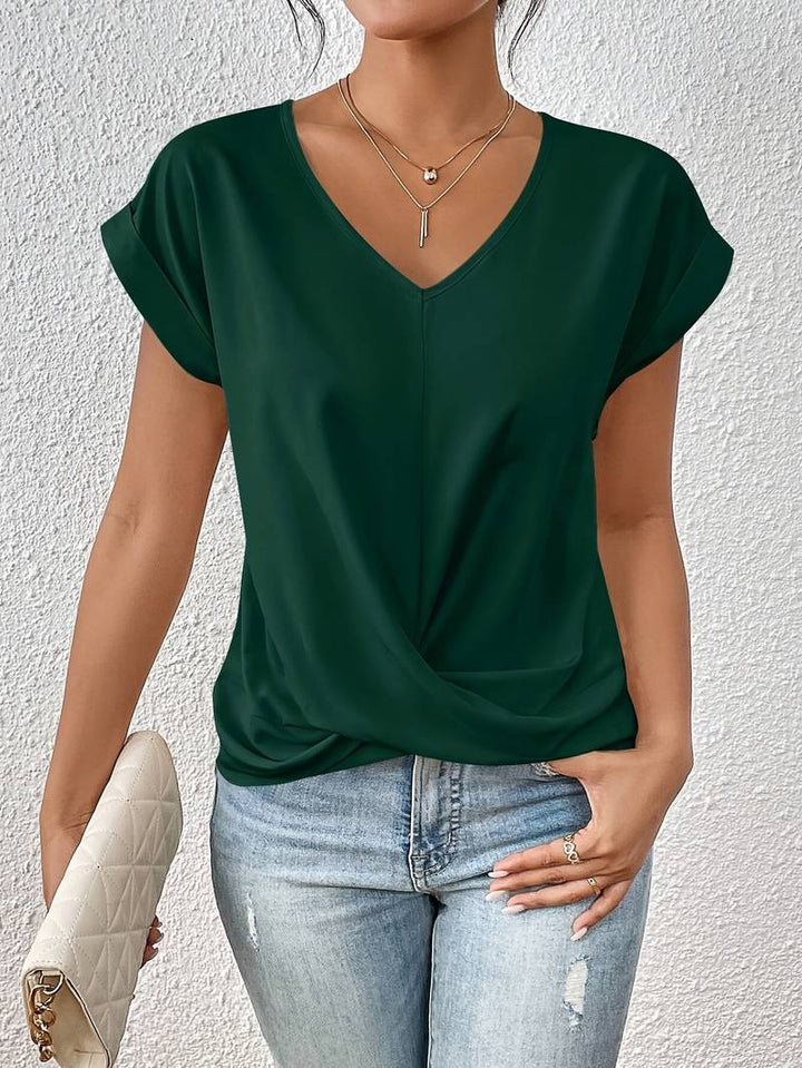 Franziska | Kurzarm-T-Shirt mit V-Ausschnitt