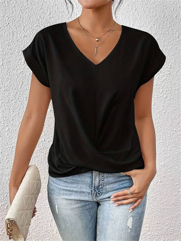 Franziska | Kurzarm-T-Shirt mit V-Ausschnitt