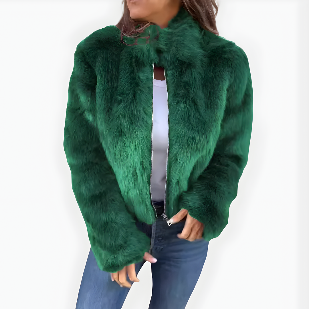 Aileen | Pelz-Winterjacke mit Stehkragen