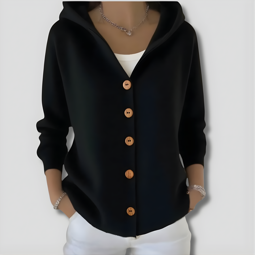 Yvette | Gestrickter Cardigan mit Kapuze