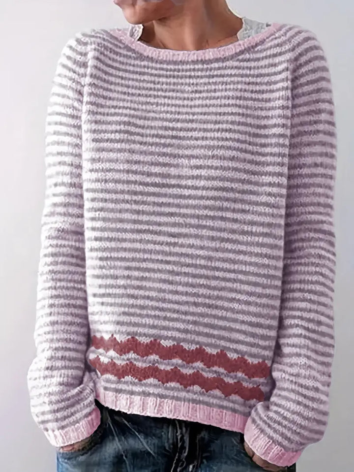 Karylle | Gestreifter Strickpullover