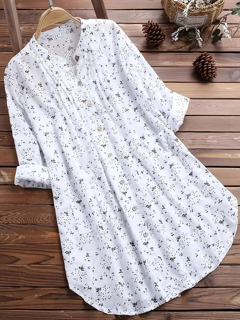 Mathilda | Langarmkleid mit Blumen