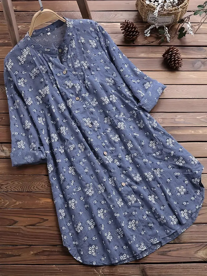Mathilda | Langarmkleid mit Blumen