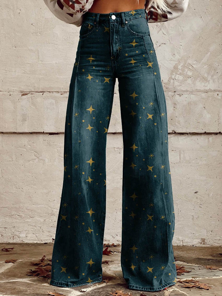 Dana | Weite Hose mit Sternenmuster