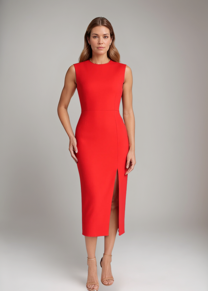 Malina | Elegantes Ärmelloses Midikleid