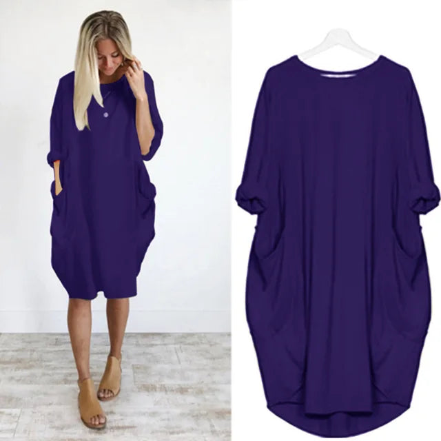 Elena | Oversize-Kleid mit Taschen
