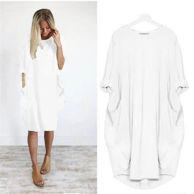 Elena | Oversize-Kleid mit Taschen