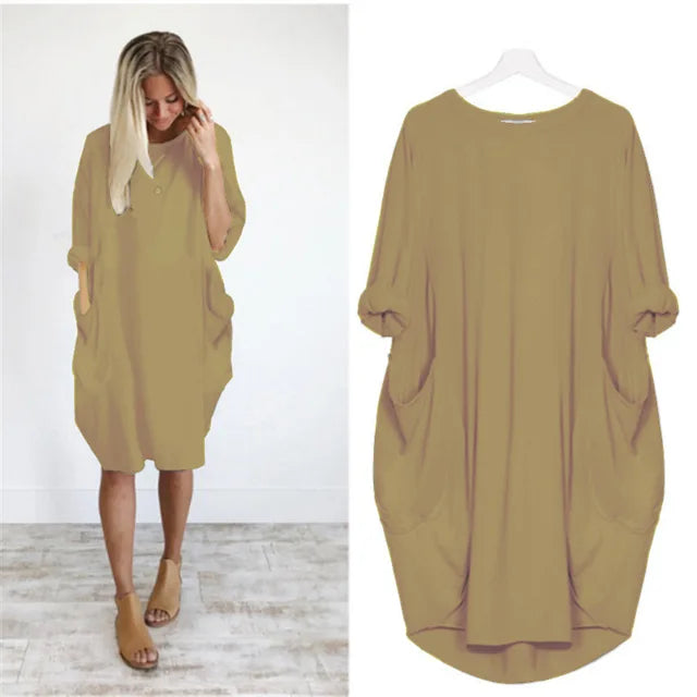 Elena | Oversize-Kleid mit Taschen