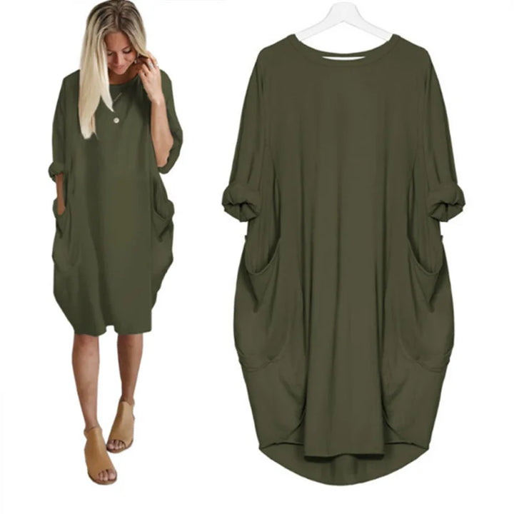 Elena | Oversize-Kleid mit Taschen