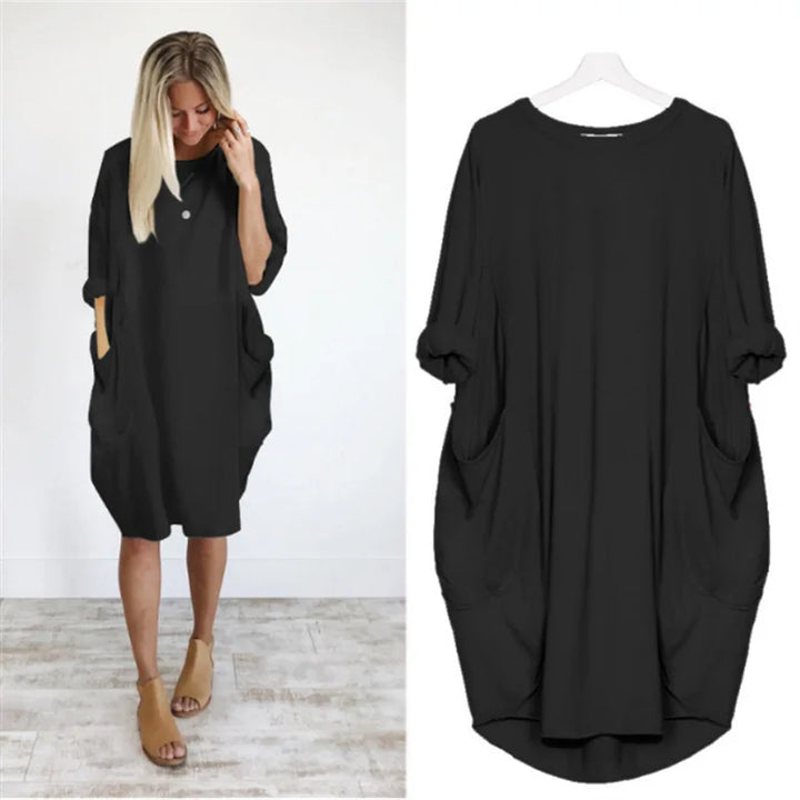Elena | Oversize-Kleid mit Taschen