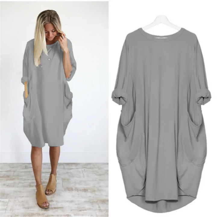 Elena | Oversize-Kleid mit Taschen