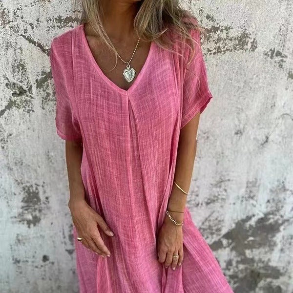 Fenja | Fließendes Midikleid mit lockerer Passform