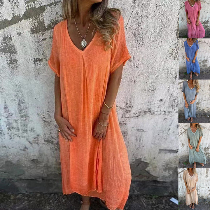 Fenja | Fließendes Midikleid mit lockerer Passform