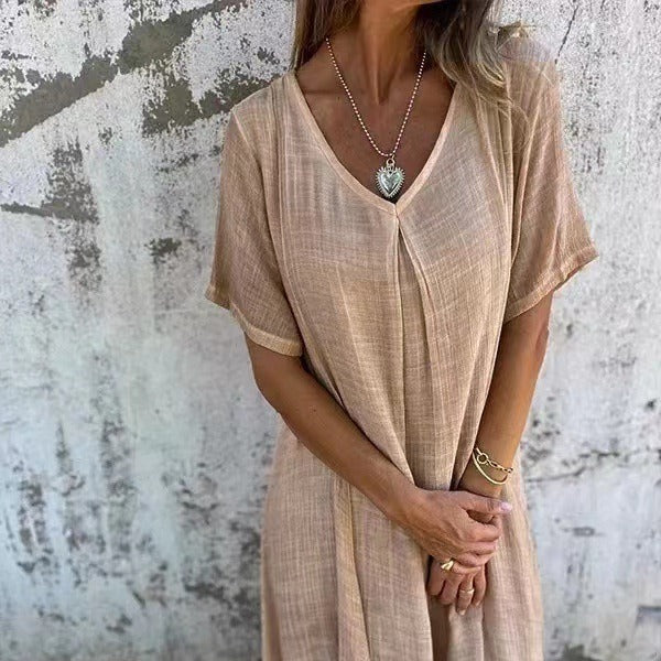 Fenja | Fließendes Midikleid mit lockerer Passform