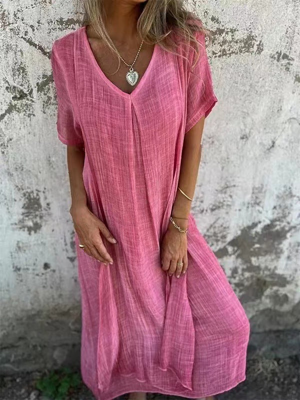 Fenja | Fließendes Midikleid mit lockerer Passform