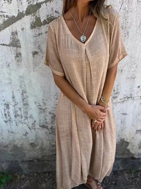 Fenja | Fließendes Midikleid mit lockerer Passform