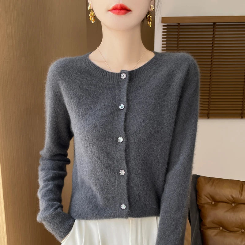 Rio | Cardigan mit Rundhalsausschnitt und Knöpfen