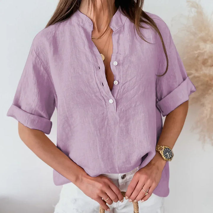 Lila™ - Sommer Vintage Frauen übergroße Hemden