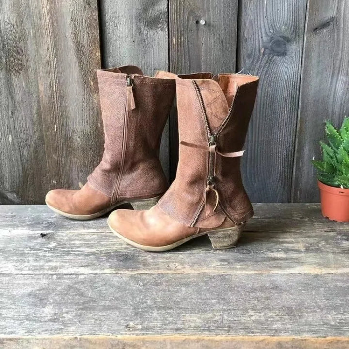 Alma | Vintage-Stiefel auf halber Wadenhöhe