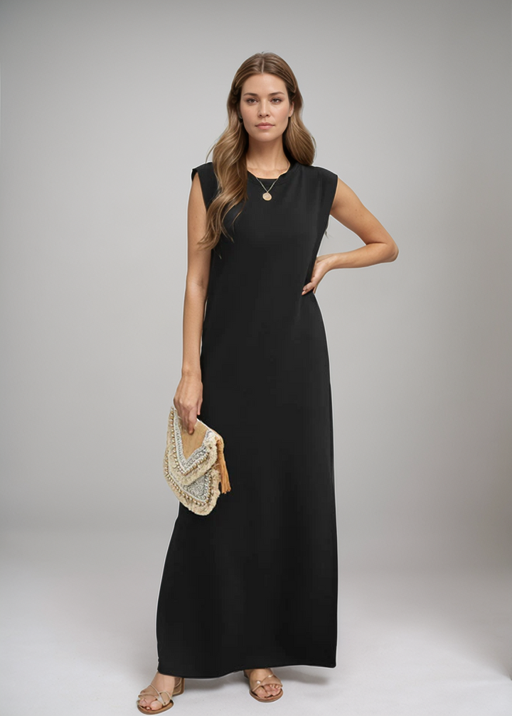 Pia | Ärmelloses Maxikleid im Minimalstil