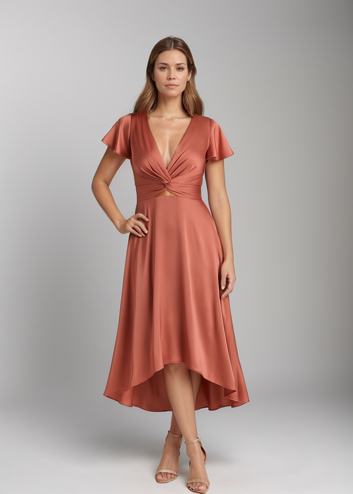 Lara | Midikleid mit Knotendetail