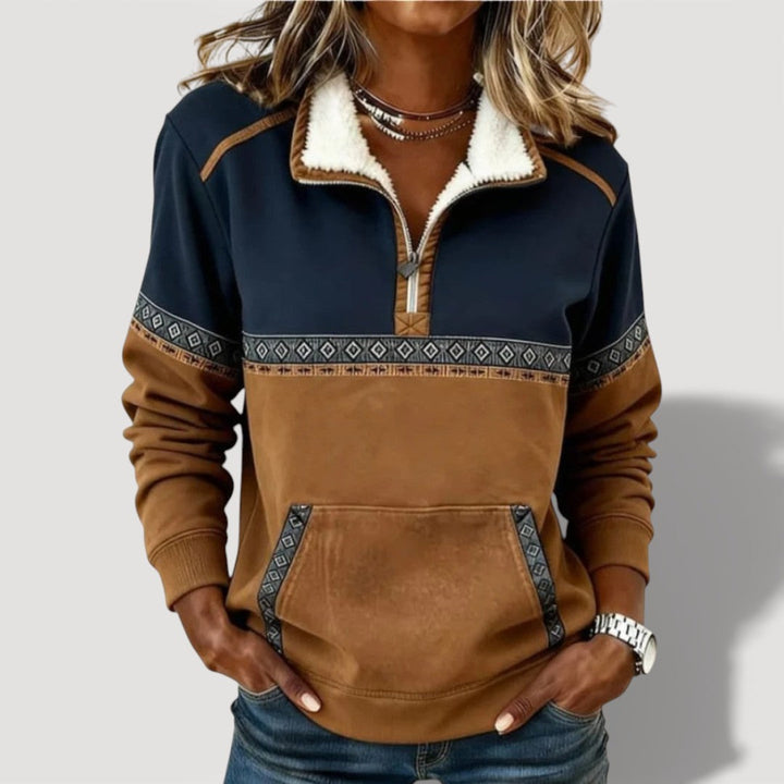 Savannah | Stehkragen-Pullover mit Futter