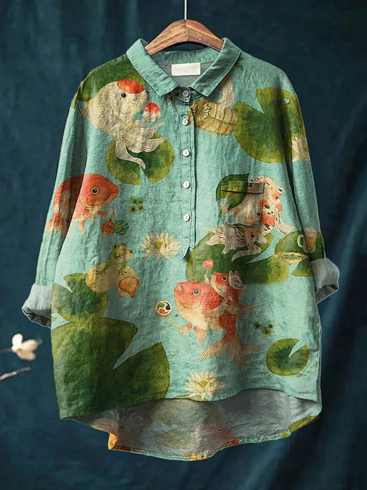 Sigrid | T-Shirt mit Fisch-Print