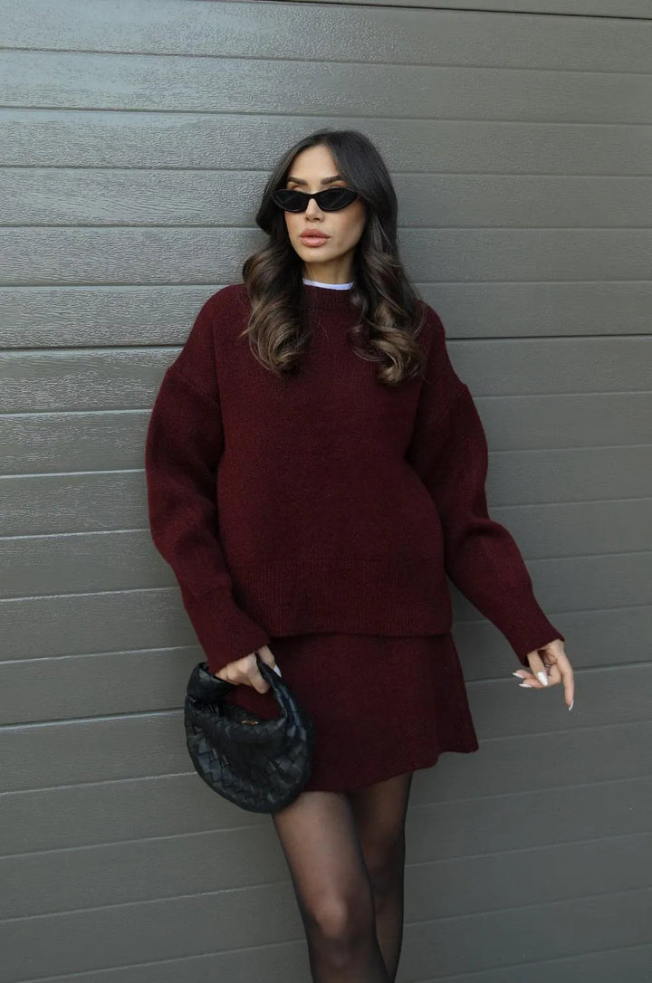 Ariana | Strickset mit Pullover und Rock