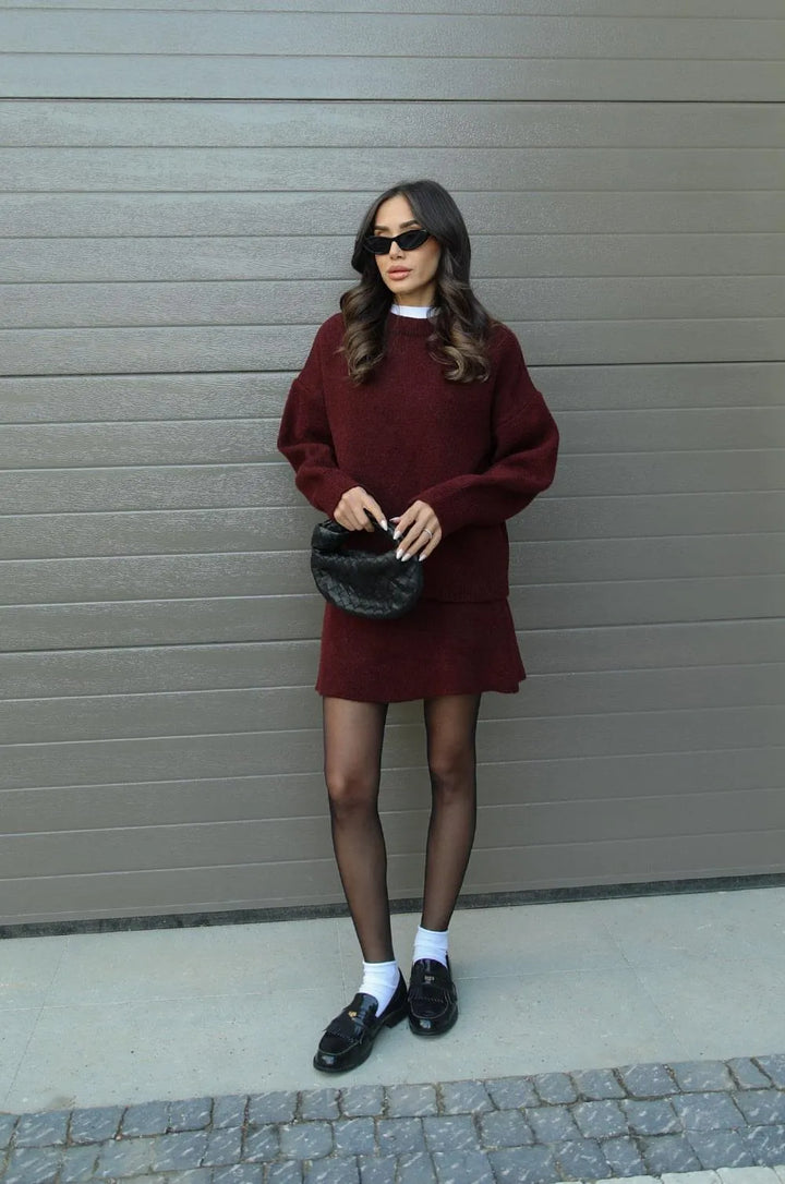Ariana | Strickset mit Pullover und Rock