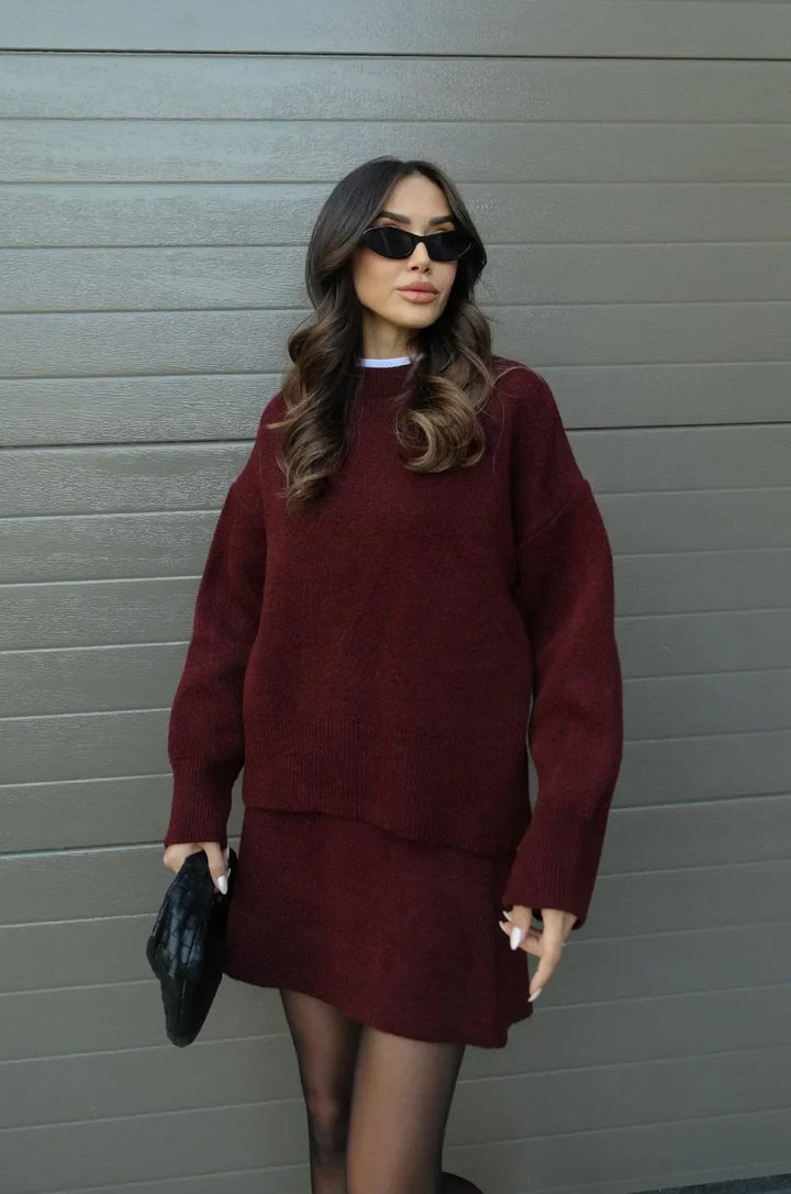 Ariana | Strickset mit Pullover und Rock