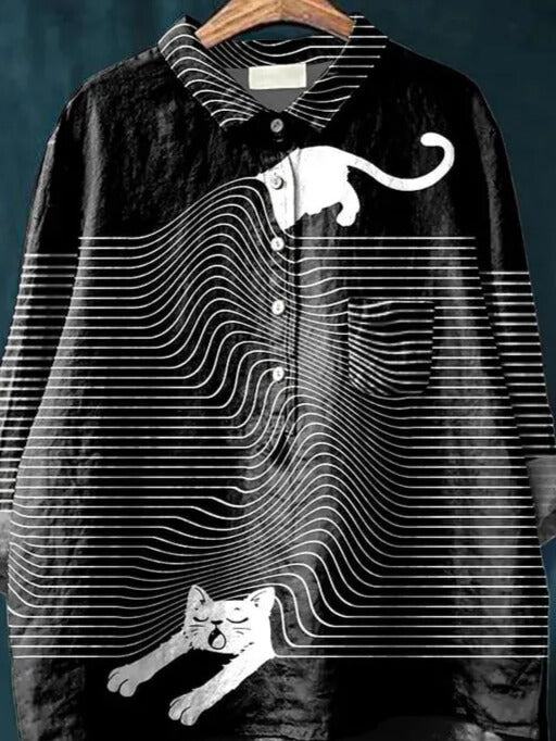 Waltraud | Katzen-Kunst-T-Shirt