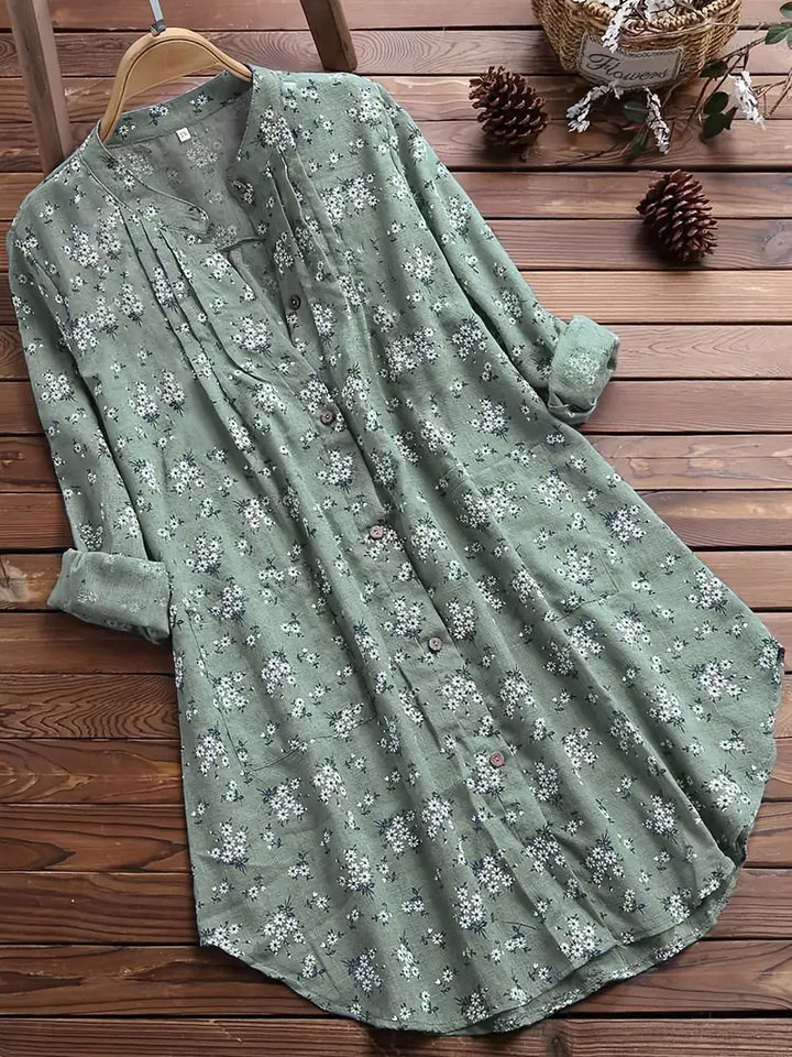 Mathilda | Langarmkleid mit Blumen