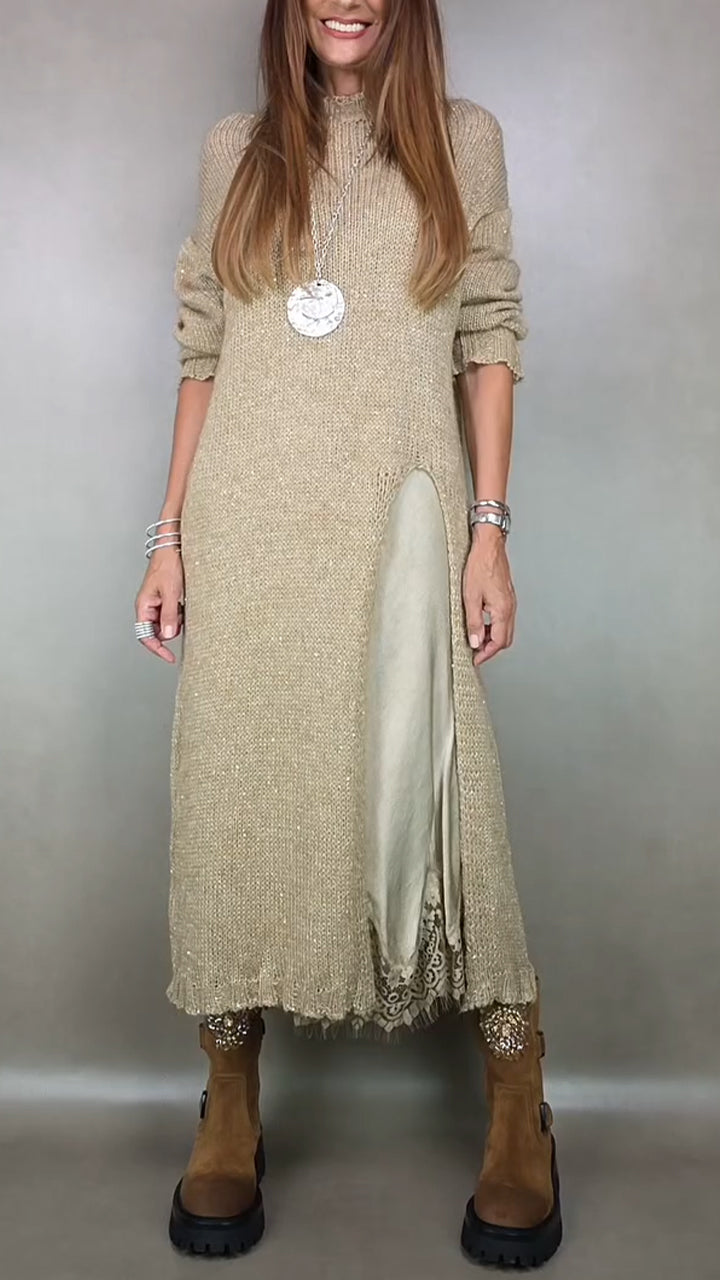 Legria | Mock-Neck-Strickkleid