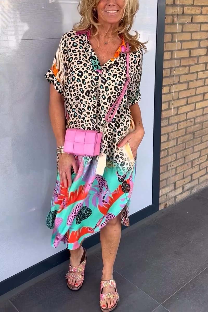 Isabel | Lässiges Kleid mit Leopardenmuster