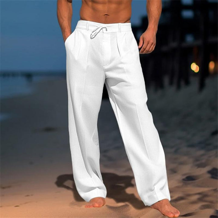 Erik | Leichte Leinenhose in Unifarbe